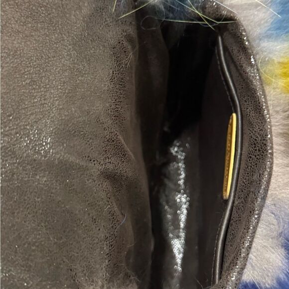 Unique Colorful Real Mink Fur with Finn Raccoon Fur Bag Includes 2 Strap Styles - Picture 17 of 17